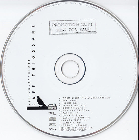 HenschkeSchlott : Cafe Thiossane (CD, Album)