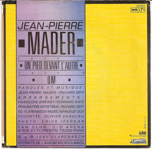 Jean-Pierre Mader : Un Pied Devant L'autre (7", Single)