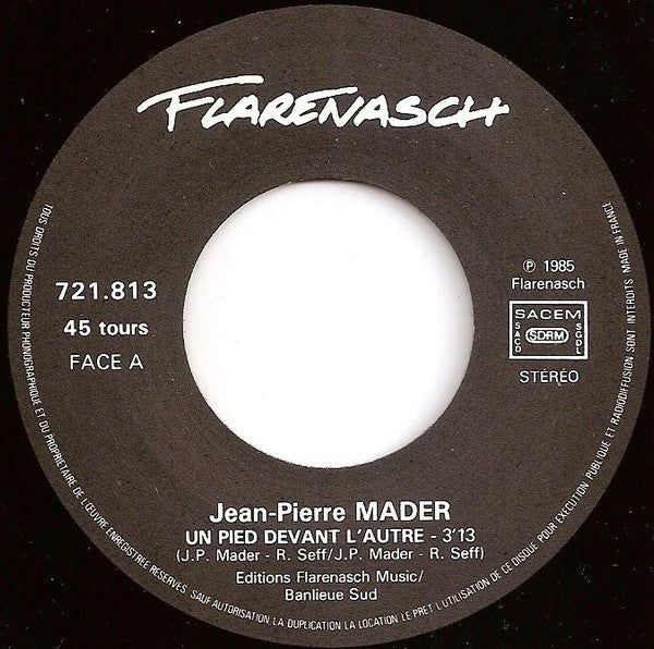 Jean-Pierre Mader : Un Pied Devant L'autre (7", Single)