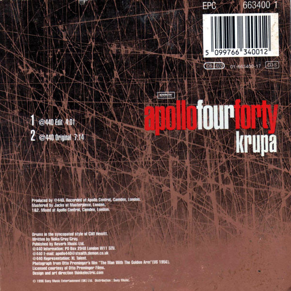Apollo 440 : Krupa (CD, Single)