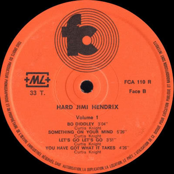 Jimi Hendrix And Curtis Knight : Hard - Volume 1 (LP)