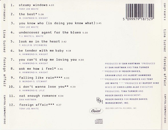 Tina Turner : Foreign Affair (CD, Album)