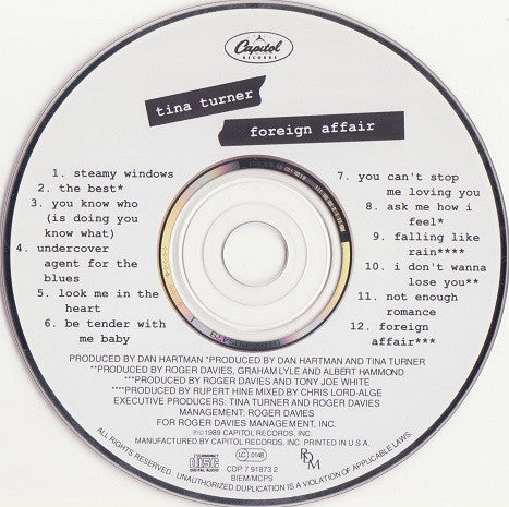 Tina Turner : Foreign Affair (CD, Album)