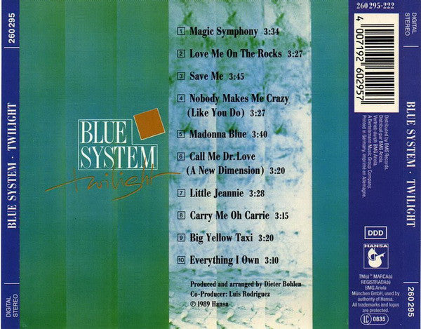 Blue System : Twilight (CD, Album)