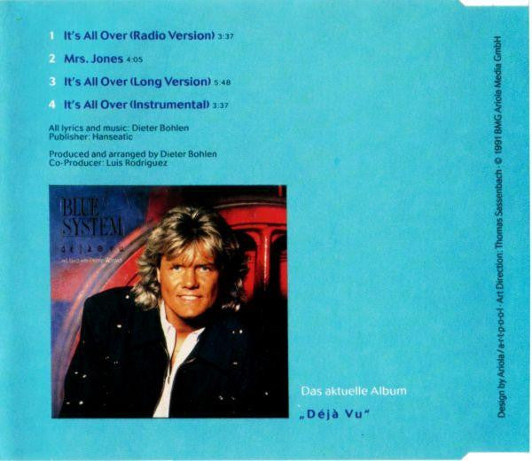Blue System * Dionne Warwick & Dieter Bohlen : It's All Over (CD, Maxi)