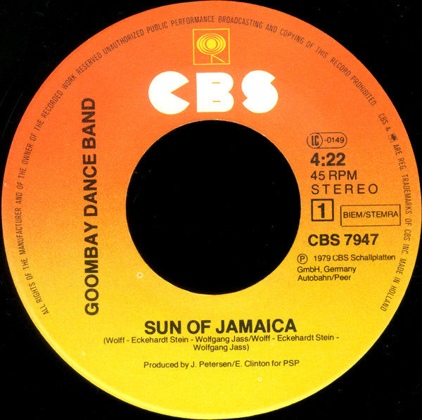 Goombay Dance Band : Sun Of Jamaica (7", Single)