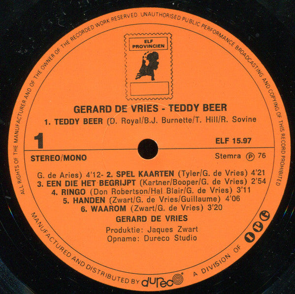 Gerard De Vries : Teddybeer (LP)