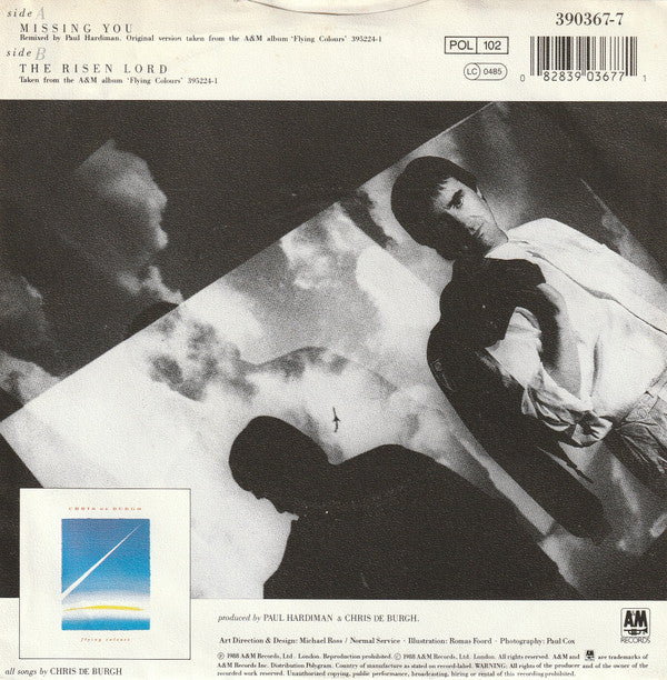 Chris de Burgh : Missing You (7", Single)