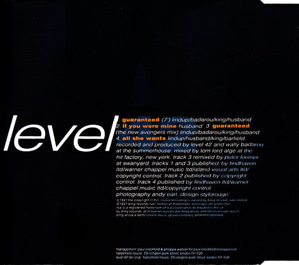 Level 42 : Guaranteed (CD, Maxi)