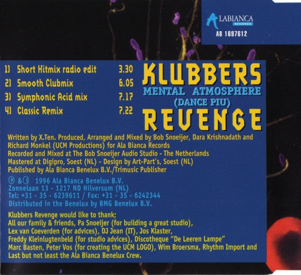 Klubbers Revenge : Mental Atmosphere (Dance Piu) (CD, Maxi)