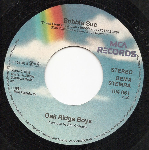 Oak Ridge Boys* : Bobbie Sue (7", Single)