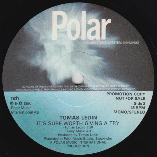 Tomas Ledin : Right Now! (7", Single, Promo)