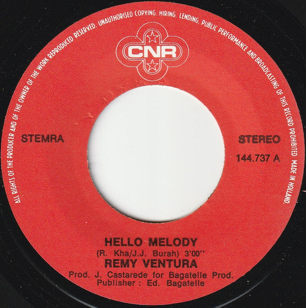 Remy Ventura : Hello Melody (7", Single)