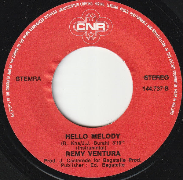 Remy Ventura : Hello Melody (7", Single)