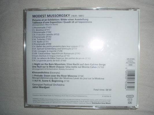 Modest Mussorgsky, Georgian Festival Orchestra, Jahni Mardjani : Pictures At An Exhibition / Night On Bald Mountain (CD, Comp)
