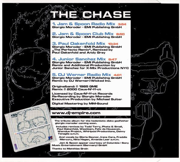 Giorgio Moroder Vs Jam & Spoon : The Chase (CD, Maxi)