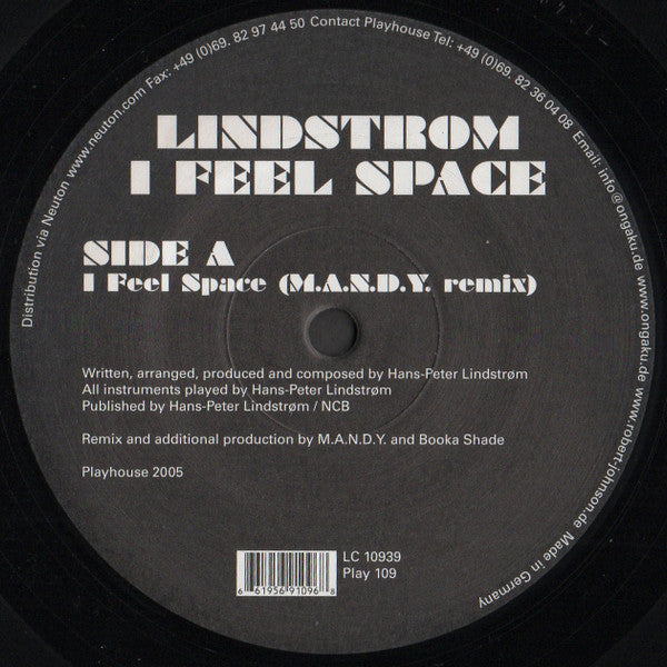 Lindstrøm : I Feel Space (M.A.N.D.Y. Rmx) (12")