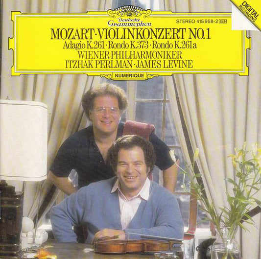 Wolfgang Amadeus Mozart - Wiener Philharmoniker, Itzhak Perlman, James Levine (2) : Violinkonzert No. 1 • Adagio K.261 • Rondo K.373 • Rondo K.261a (CD, Album)