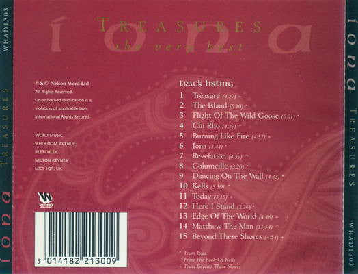 Iona : Treasures (The Very Best) (CD, Comp)