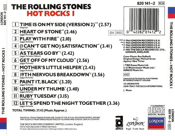 The Rolling Stones : Hot Rocks 1 (CD, Comp, RE, PDO)