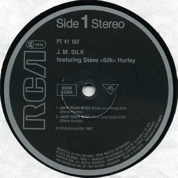 J.M. Silk Featuring Steve "Silk" Hurley : Jack Your Body (12")