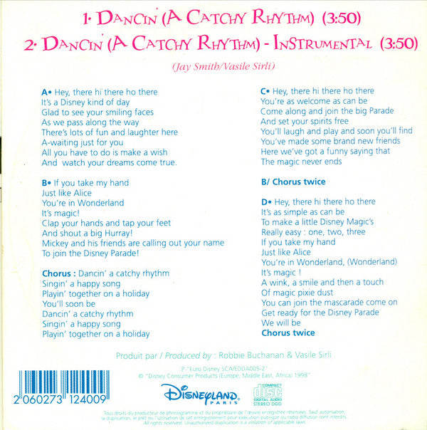Jay Smith (4) And Vasile Șirli : La Parade Du Monde Merveilleux Disney - Dancin' (A Catchy Rhythm) (CD, Single)