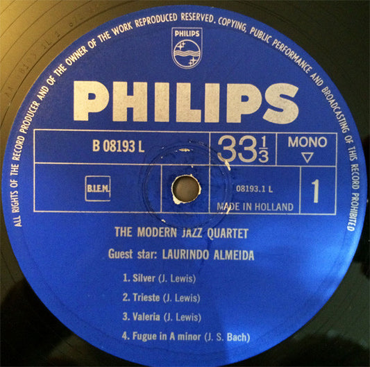 The Modern Jazz Quartet / Guest Star: Laurindo Almeida : The Modern Jazz Quartet - Guest Star: Laurindo Almeida (LP, Album, Mono)
