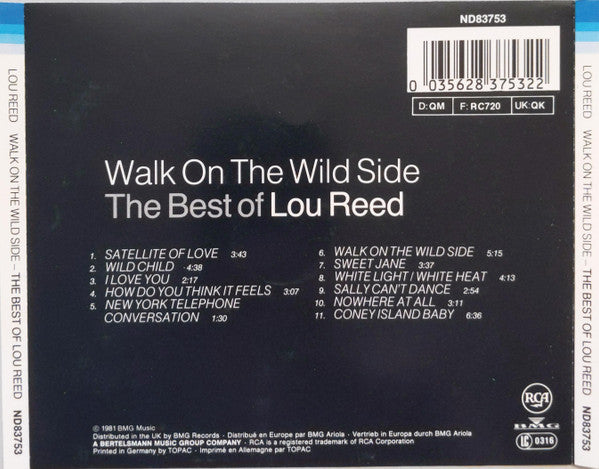 Lou Reed : Walk On The Wild Side - The Best Of Lou Reed (CD, Comp, RE)