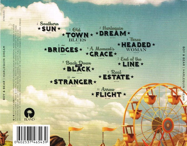 Boy & Bear : Harlequin Dream (CD, Album)