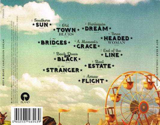 Boy & Bear : Harlequin Dream (CD, Album)