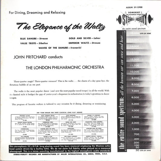 John Pritchard Conducting London Philharmonic Orchestra : The Elegance Of The Waltz (LP, Album)