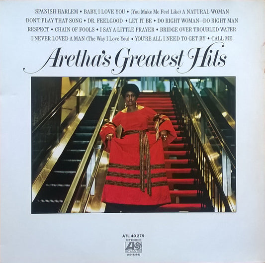 Aretha Franklin : Aretha's Greatest Hits (LP, Comp, RE)