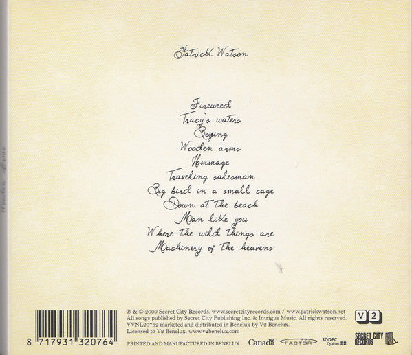 Patrick Watson (2) : Wooden Arms (CD, Album, Dig)