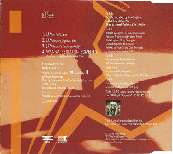 Michael Jackson : Jam (CD, Single)