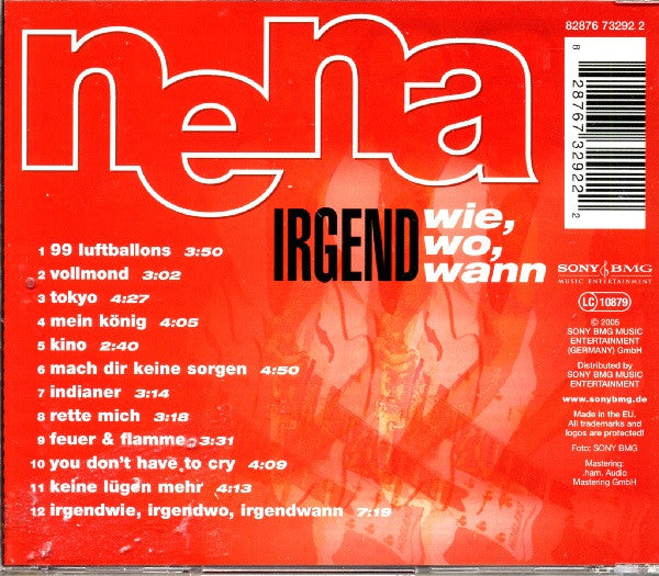 Nena : Irgendwie, Irgendwo, Irgendwann (CD, Comp)