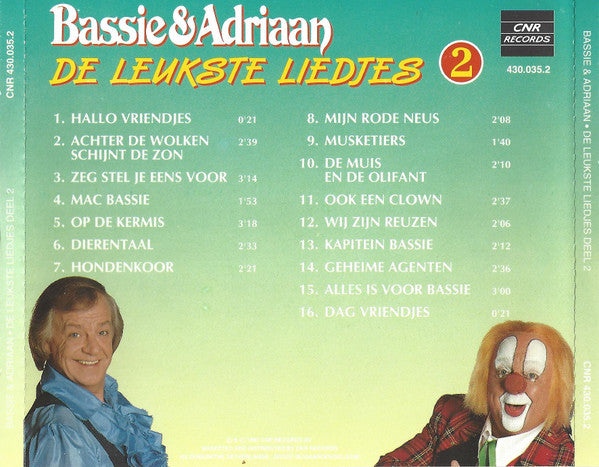 Bassie & Adriaan : De Leukste Liedjes 2 (CD, Album)