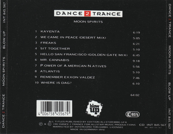 Dance 2 Trance : Moon Spirits (CD, Album)