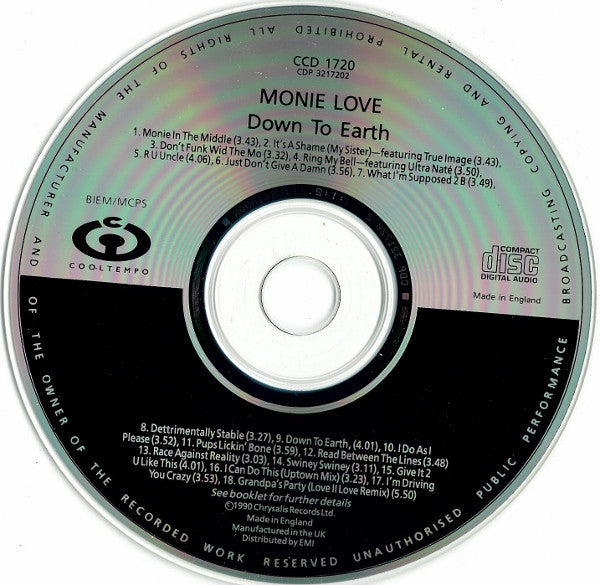 Monie Love : Down To Earth (CD, Album)
