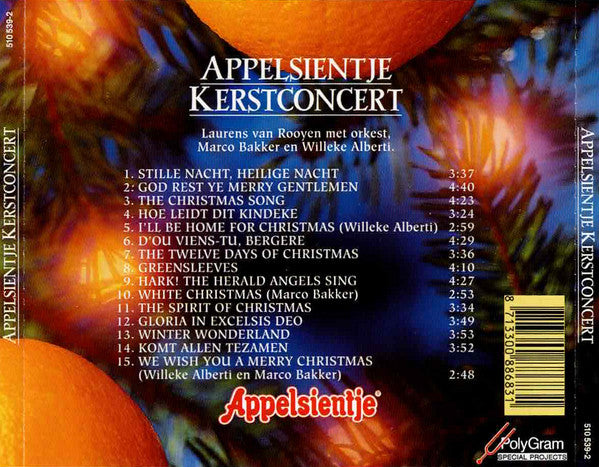 Laurens van Rooyen Met Marco Bakker En Willeke Alberti : Appelsientje Kerstconcert (CD, Album)