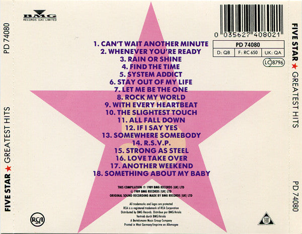 Five Star : Greatest Hits (CD, Comp)
