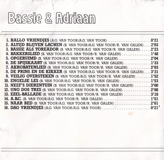 Bassie & Adriaan : Bassie & Adriaan (CD, RE, Bla)