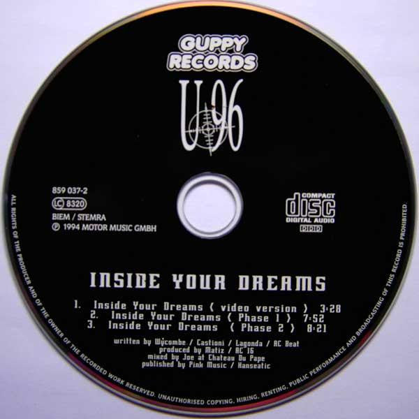 U96 : Inside Your Dreams (CD, Maxi)