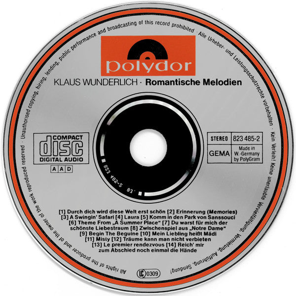 Klaus Wunderlich : Romantische Melodien (CD, Album)