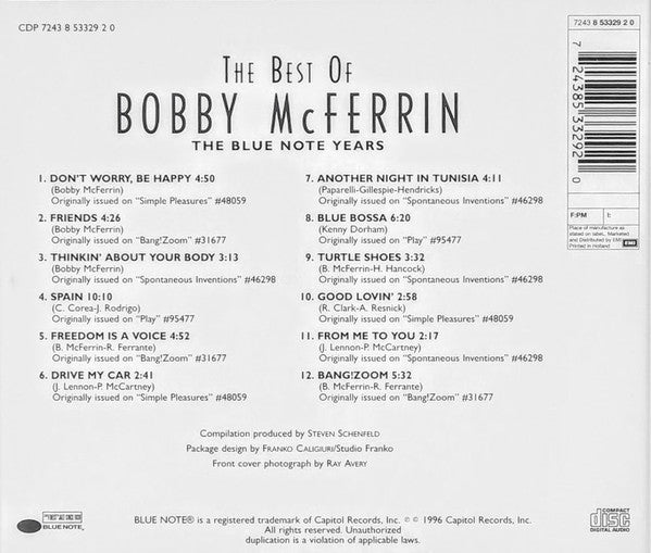 Bobby McFerrin : The Best Of Bobby McFerrin (CD, Comp)