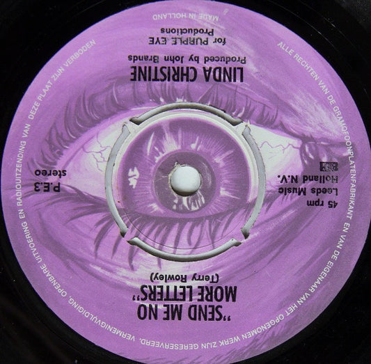 Linda Christine : Send Me No More Letters / Feeling Awful Cold Today (7", Single)