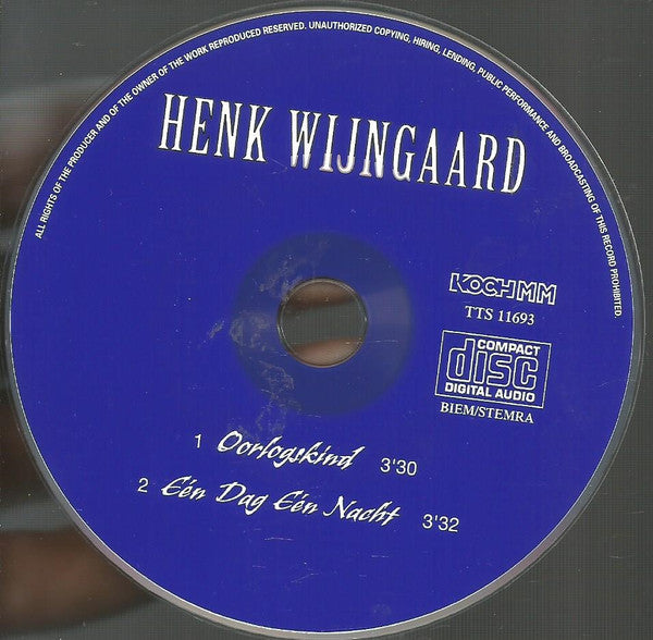 Henk Wijngaard : Oorlogskind (CD, Single)