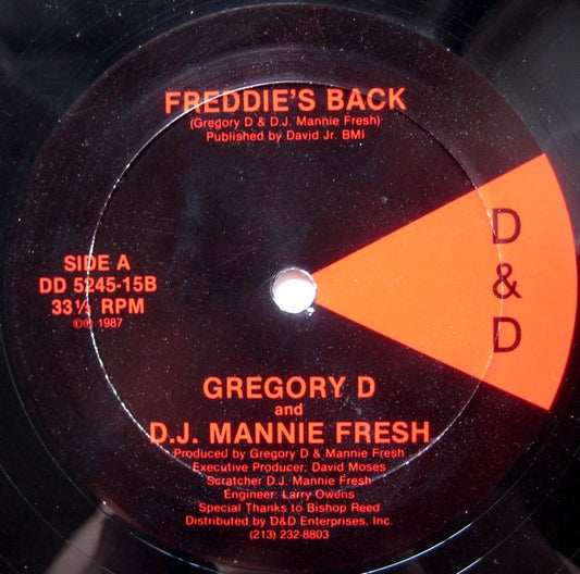 Gregory D and Mannie Fresh : Freddie's Back (12")