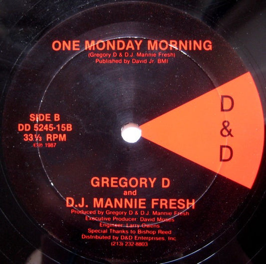 Gregory D and Mannie Fresh : Freddie's Back (12")