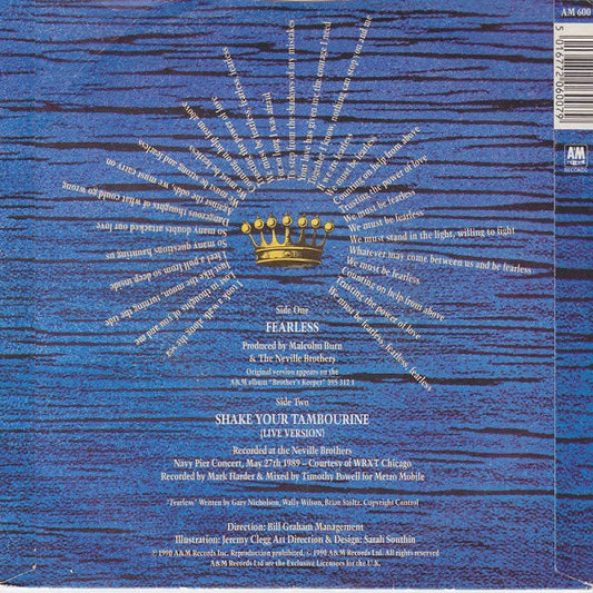 The Neville Brothers : Fearless (7", Single)
