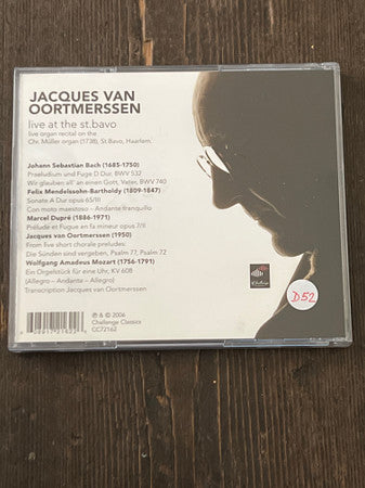 Jacques Van Oortmerssen : Live At The St. Bavo (CD, Album)